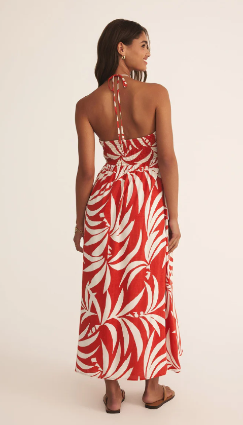 Z Supply Elodi Palm Floral Midi Dress - Final Sale 40% off in cart