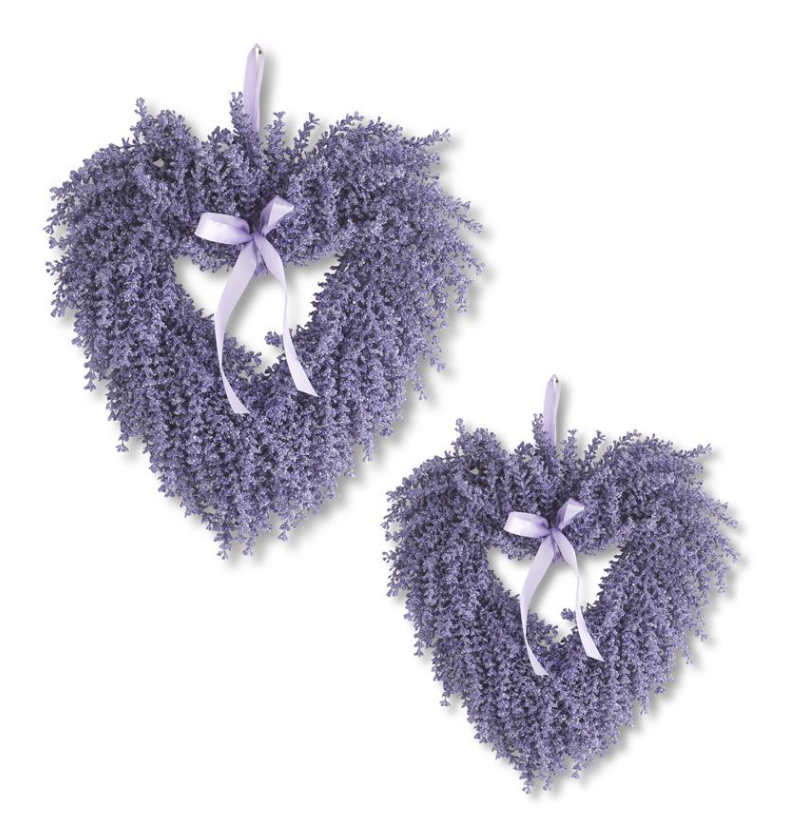 Lavender Heart Wreath