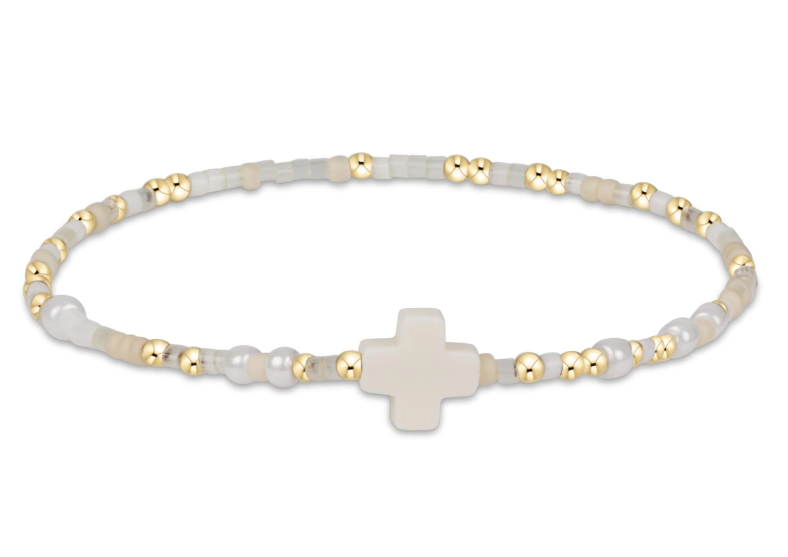 E Newton Hope Unwritten Signature Cross Bracelet
