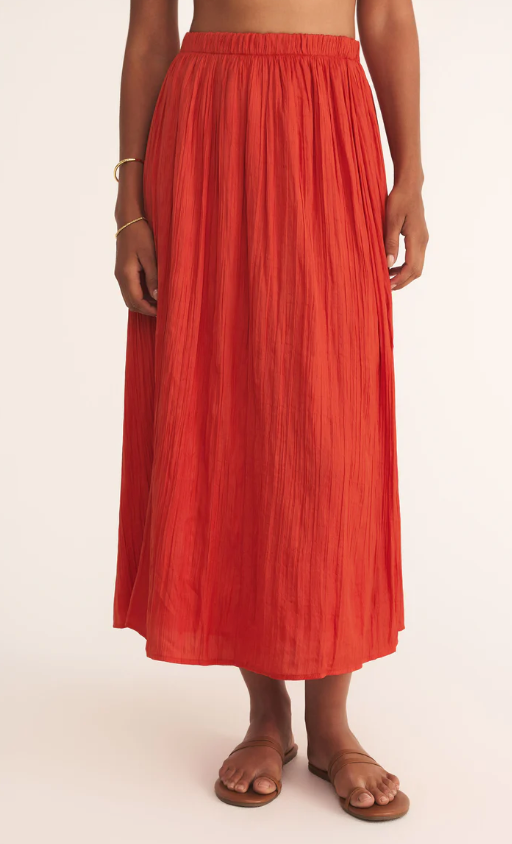 Z Supply Nicoline Crinkle Midi Skirt