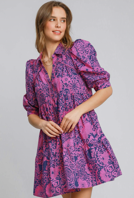Molly Floral A-line Tiered Dress - Final Sale 30% off in cart