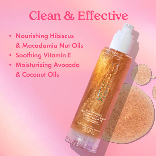 Kopari Golden Amber Sun Shield Body Glow Sunscreen SPF 30