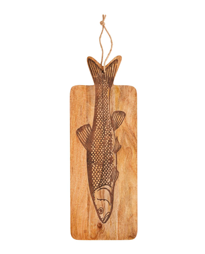 Fish Etched Wood Board