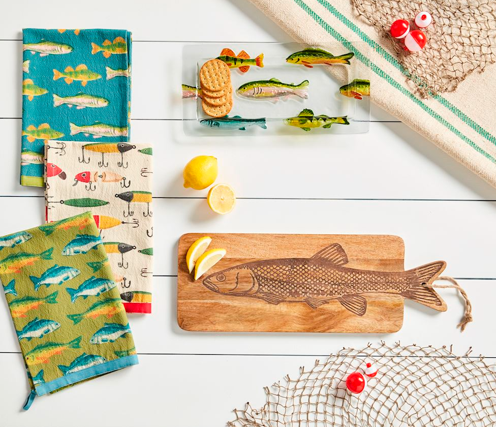 Fish Etched Wood Board