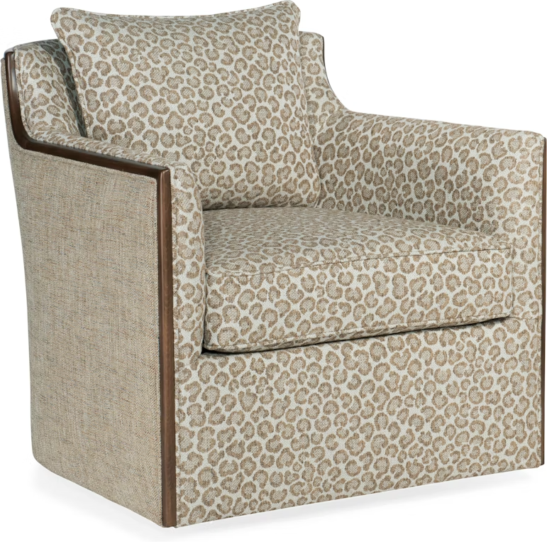 La Bella Wood Accent Swivel Chair