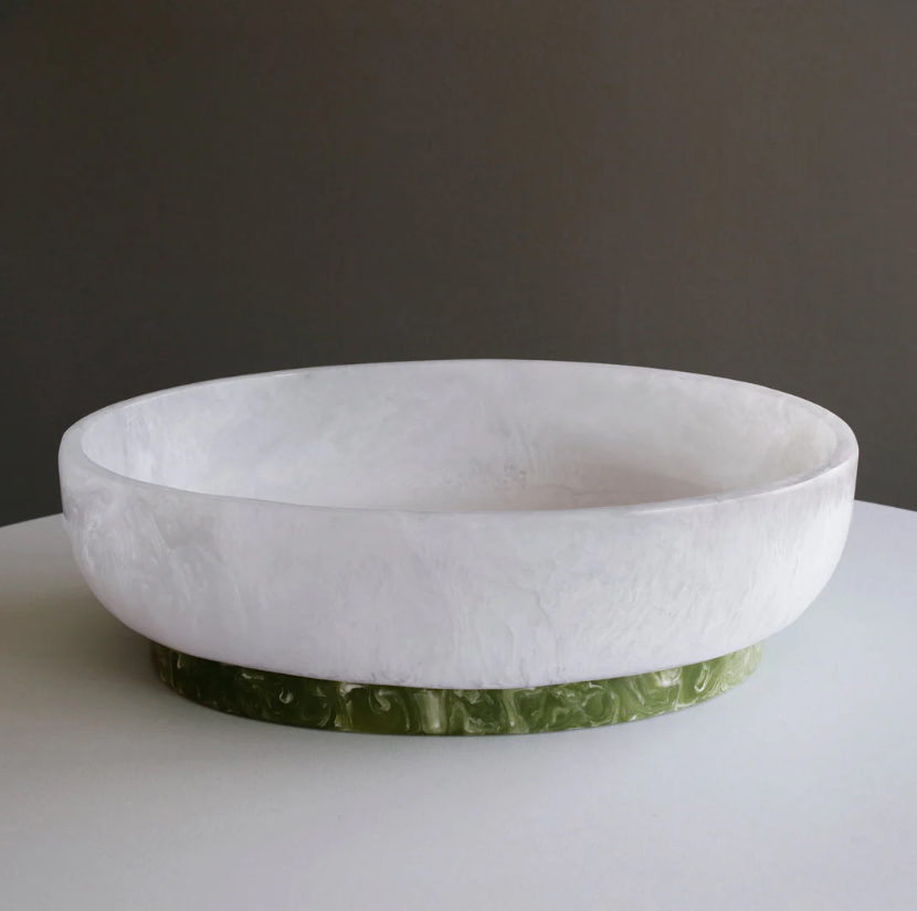 RESIN Rio Large Oval Bowl w/ Base