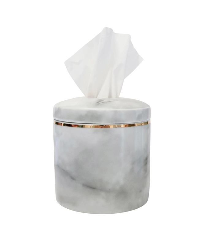 Marble Printed Ceramic Tissue Holder