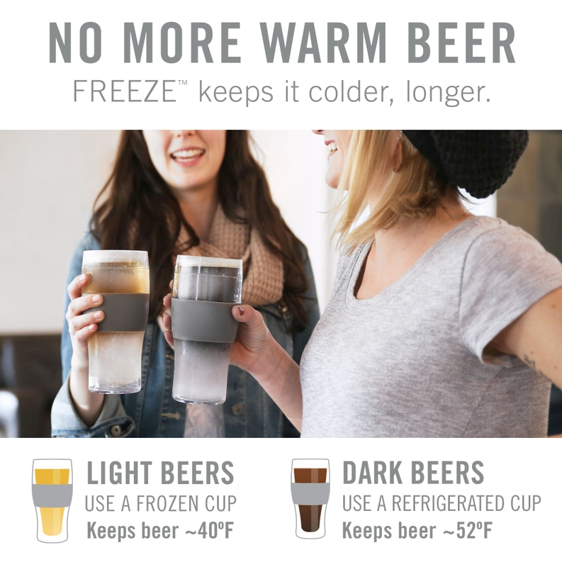 Beer Freeze Cooling Cups - Set of 2