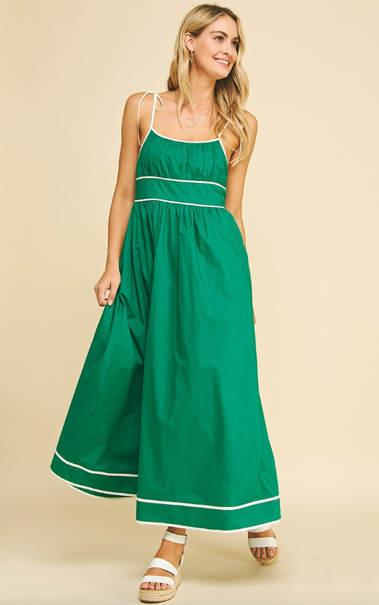 Amina Contrast Strap Maxi Dress - Final Sale 40% off in cart