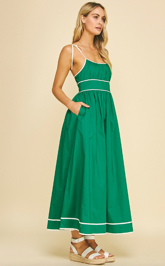Amina Contrast Strap Maxi Dress - Final Sale 40% off in cart