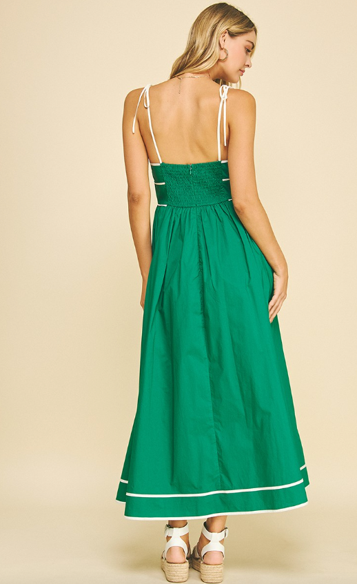 Amina Contrast Strap Maxi Dress - Final Sale 40% off in cart