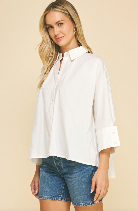 Joanna Solid Button Down Shirt