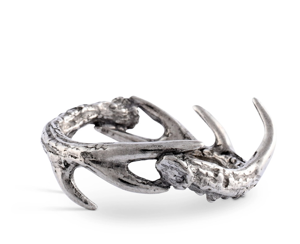 Pewter Antler Napkin Rings - Set of 4
