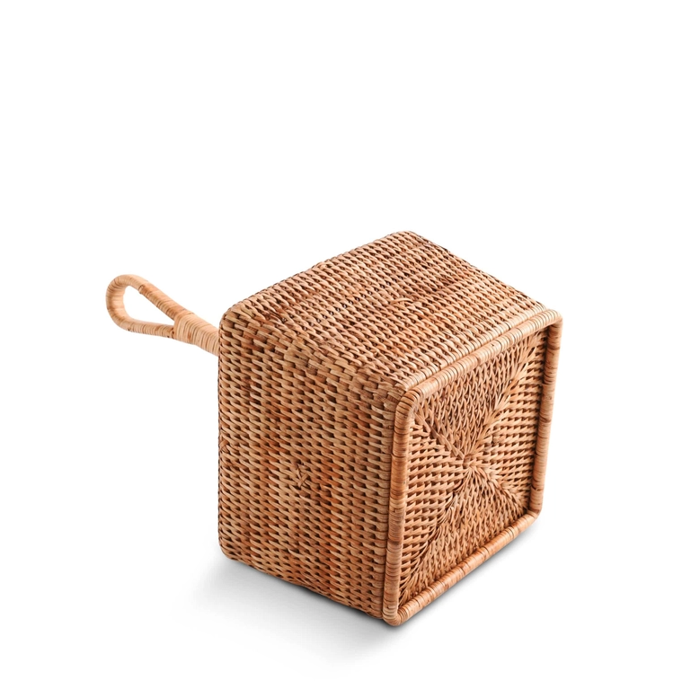 Hand Woven Rattan Wicker Flatware Caddy
