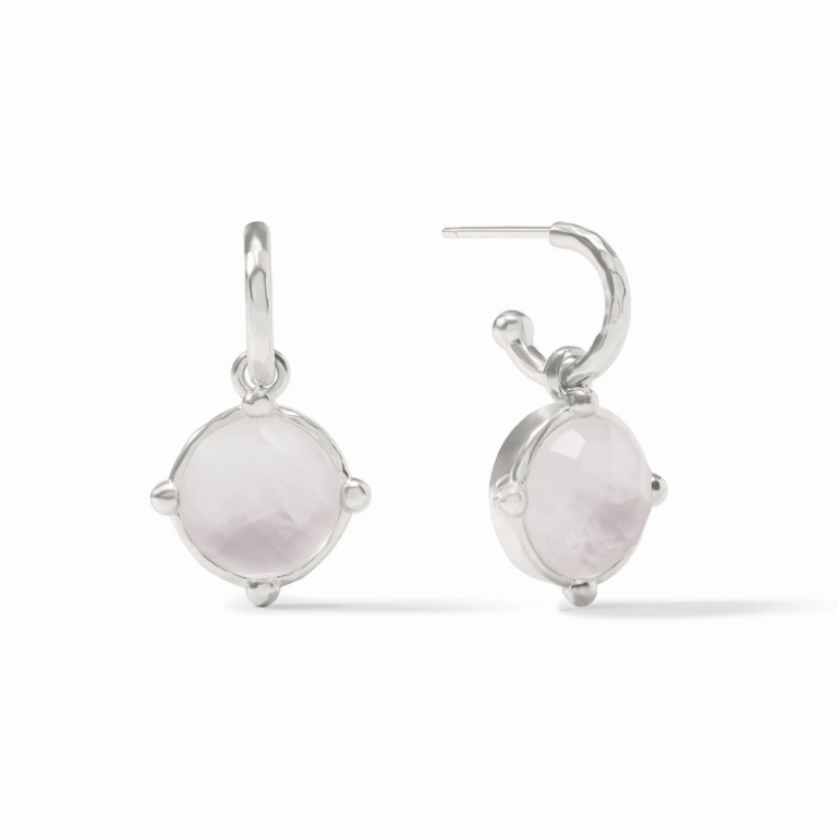 Julie Vos Honeybee Hoop & Charm Earring - Silver