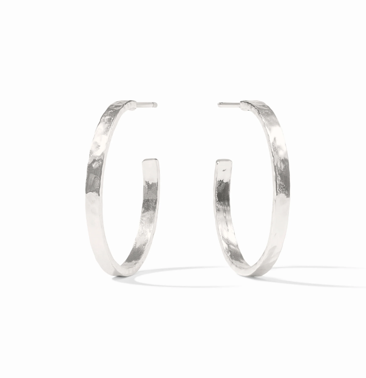 Julie Vos Crescent Hoop - Silver