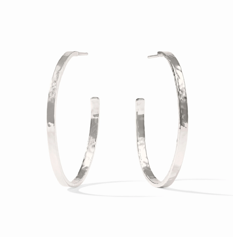 Julie Vos Crescent Hoop - Silver