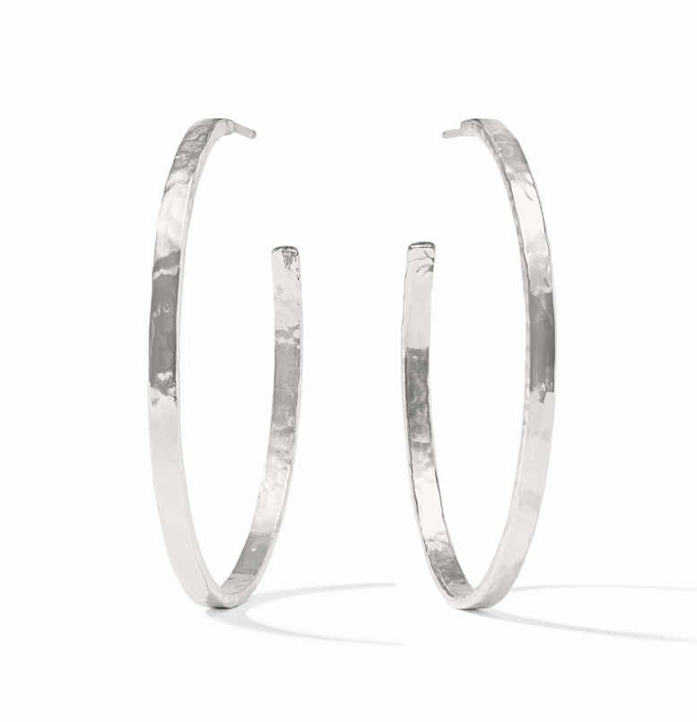 Julie Vos Crescent Hoop - Silver