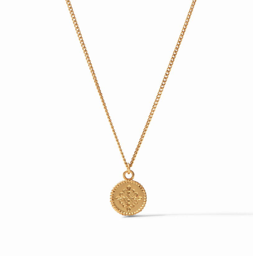 Julie Vos Fleur-de-Lis Solitaire Necklace