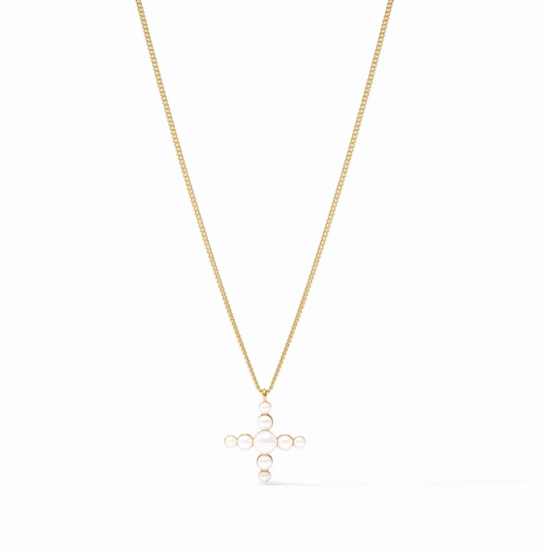 Julie Vos Gumdrop Cross Delicate Necklace