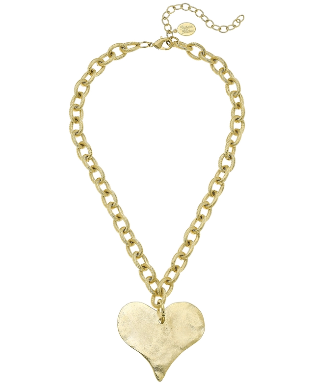 Susan Shaw Gold Heart Necklace