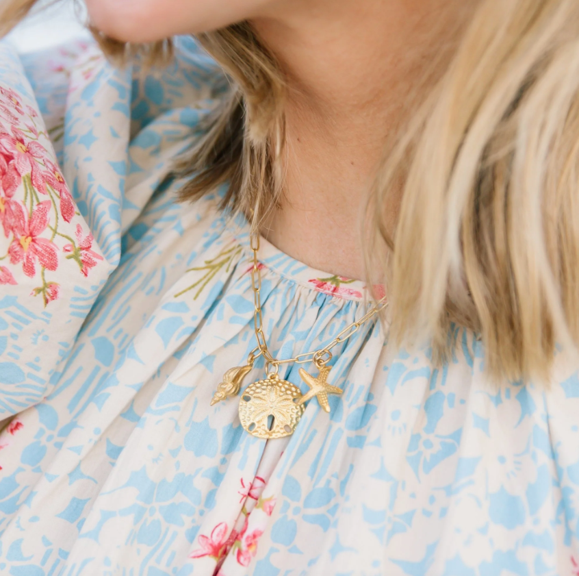 Susan Shaw Sand & Sea Paperclip Necklace
