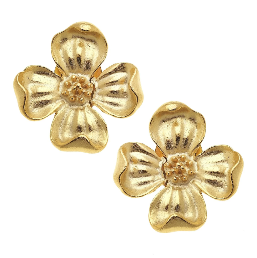 Susan Shaw Dogwood Stud Earrings