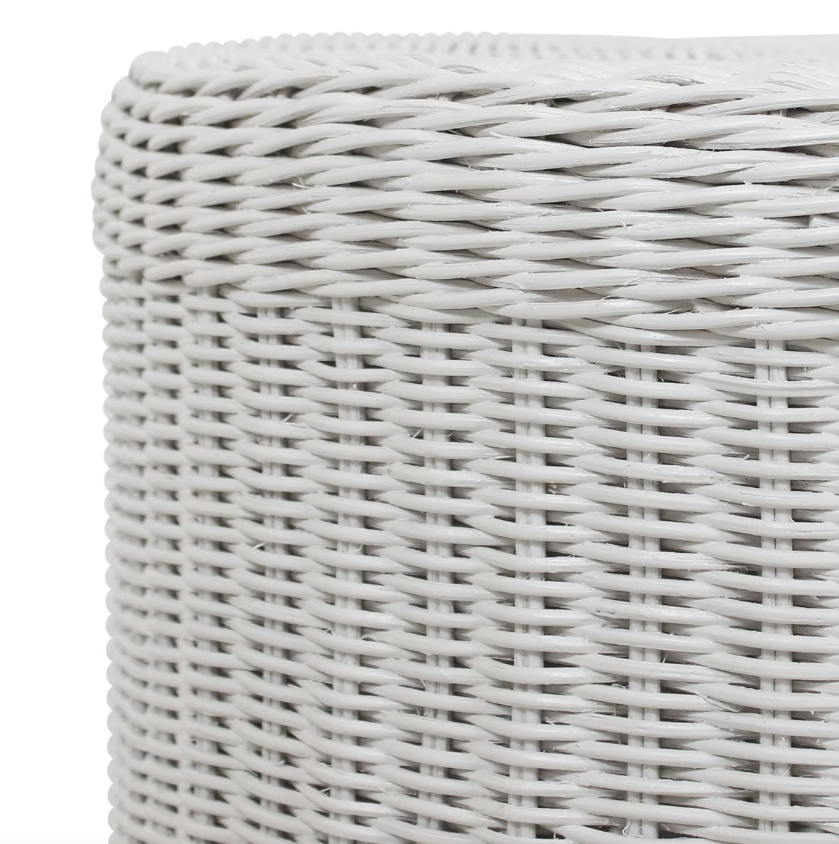 Rattan Scalloped Side Table