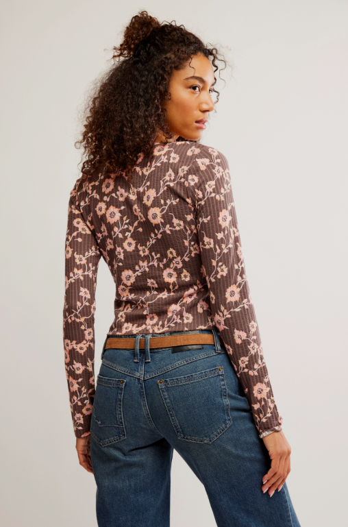 Free People Tilly Long-Sleeve Print Cardi