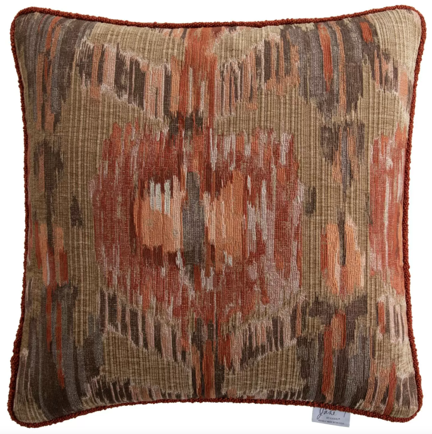 Etched Terracotta Throw Pillow