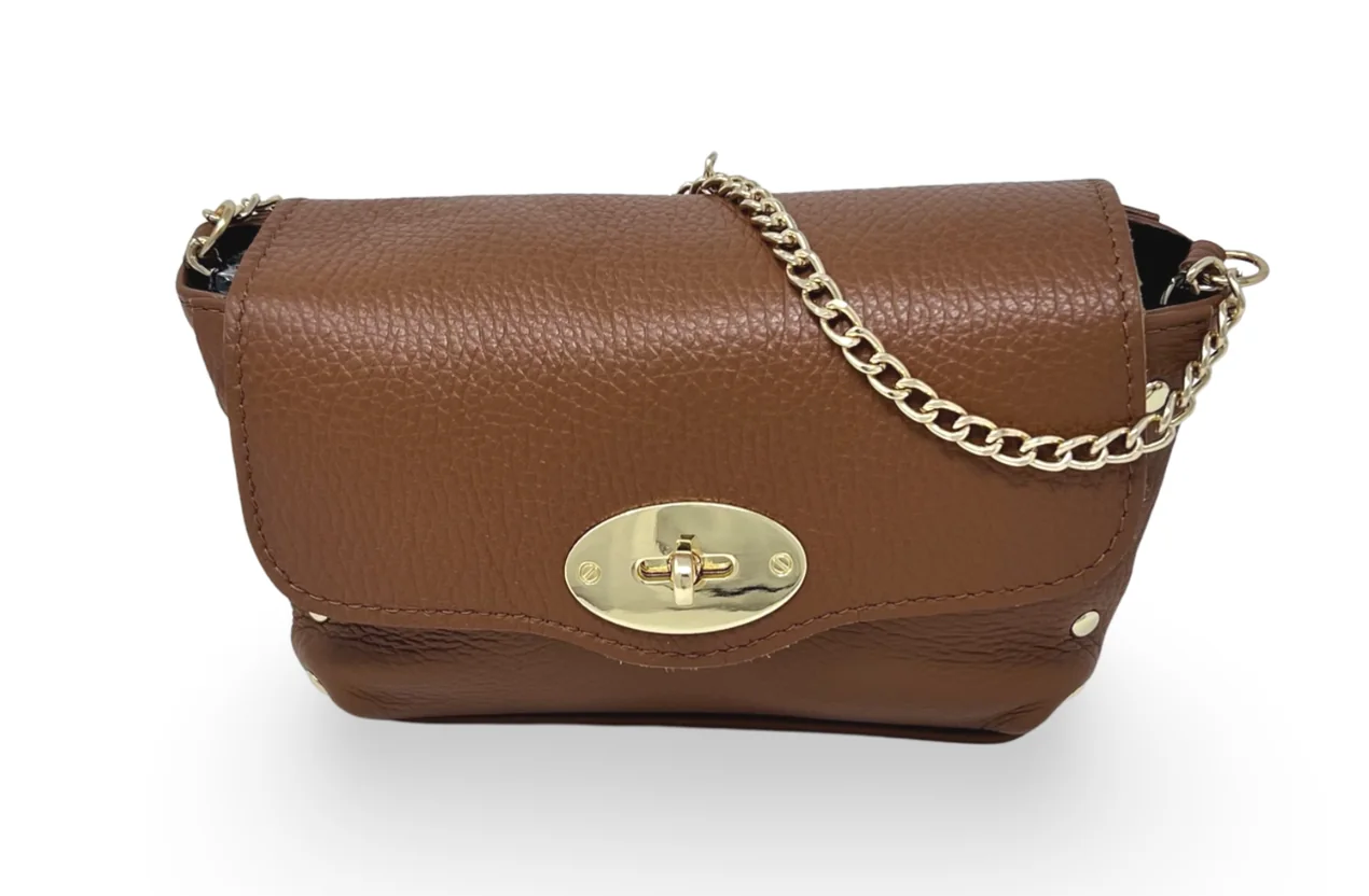 Genuine Leather Convertible Chain Purse