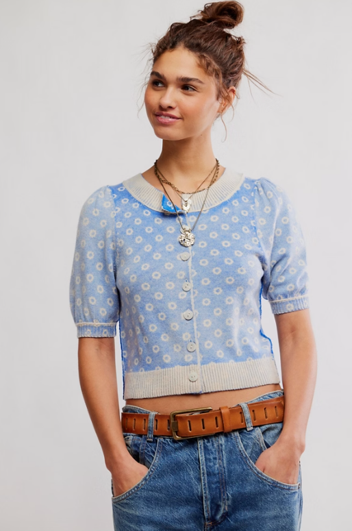 Free People Isla Patterned Cardi