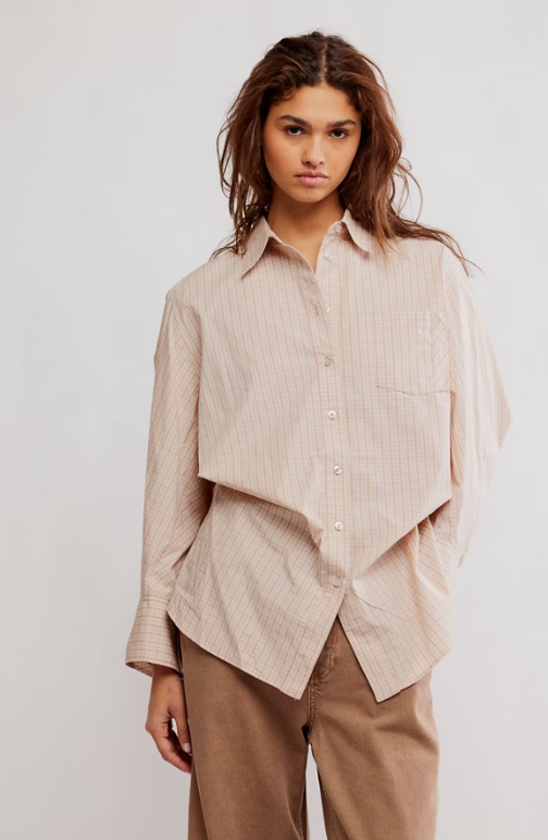 Free People Sabine Striped Articulated Shirt - Final Sale 25% off in cart