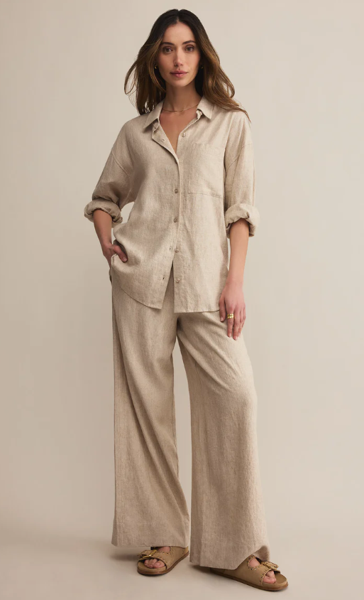 Z Supply Alfie Linen Button Up