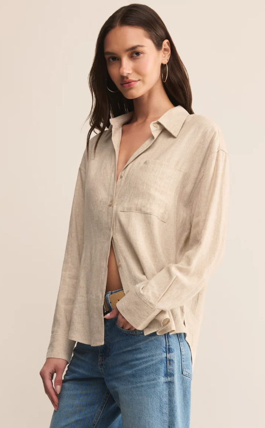 Z Supply Alfie Linen Button Up