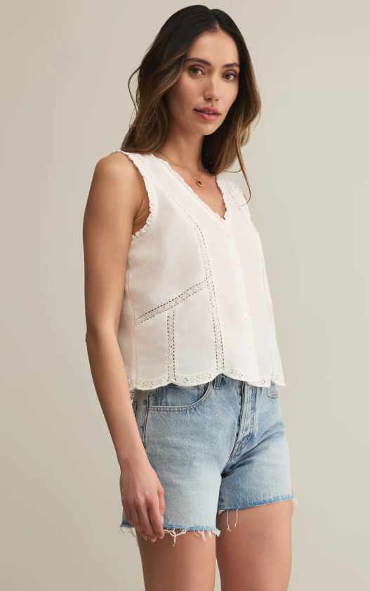 Z Supply Tomi Embroidered Cotton Tank