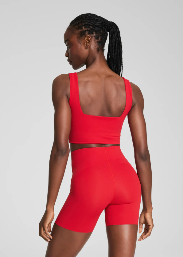 SPANX Get Moving Cropped Square Neck Shelf Tank
