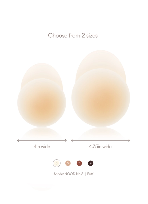 NOOD No-Show Extra Lift Reusable Adhesive Nipple Covers