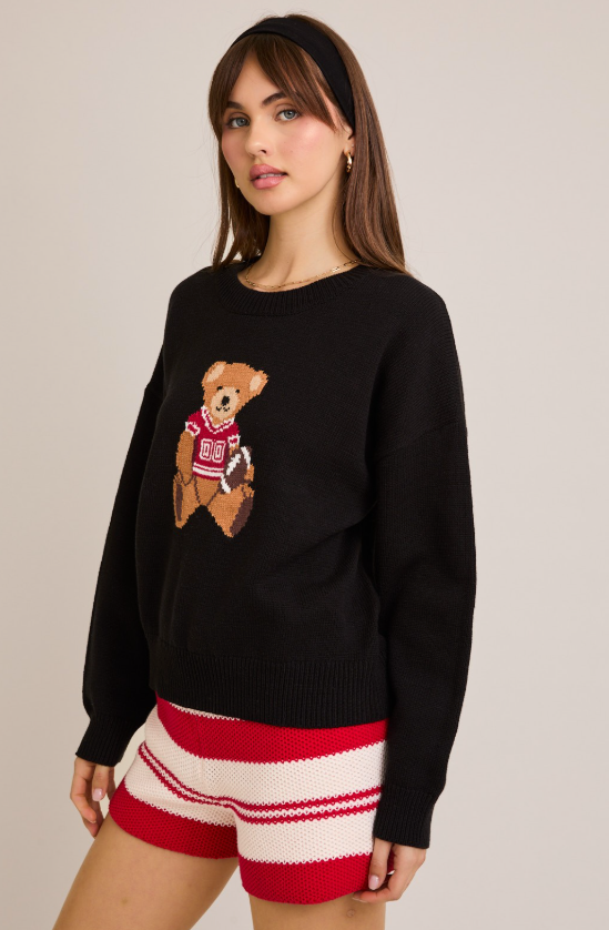 Football Teddy Bear Knit Sweater