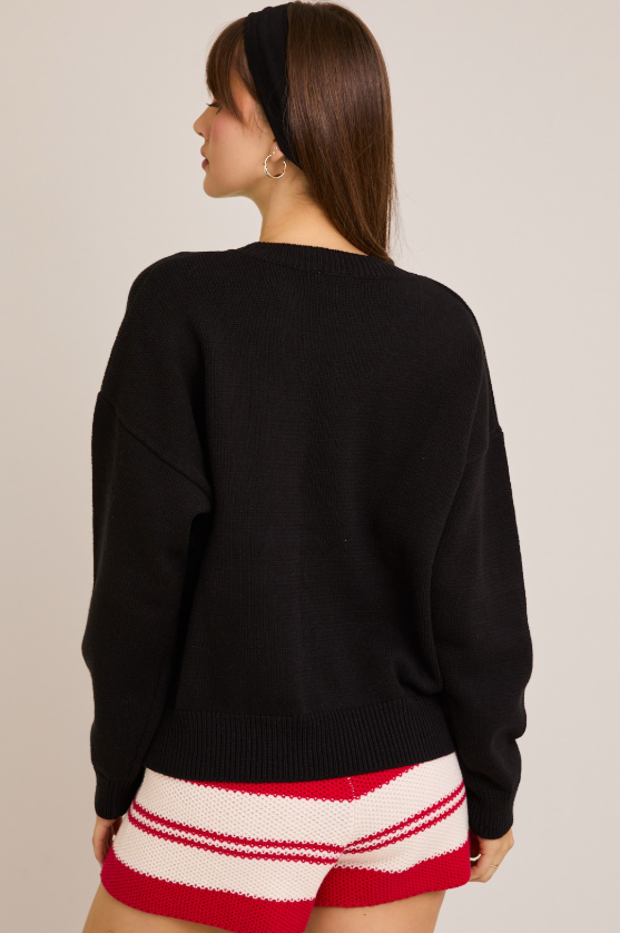 Football Teddy Bear Knit Sweater