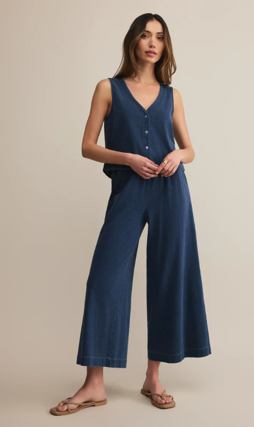 Z Supply Solace V-Neck Jersey Denim Tank