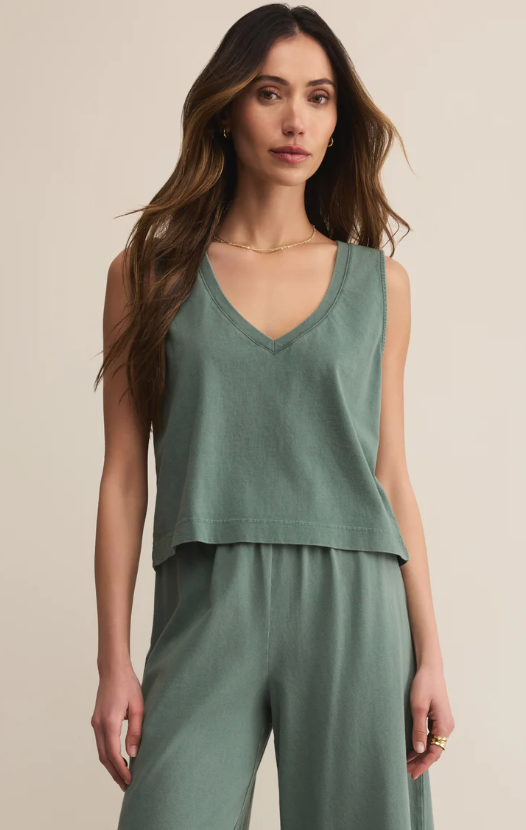 Z Supply Sloane V-Neck Cotton Jersey Tank