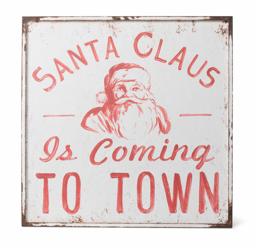 Santa Claus Square Iron Plaque