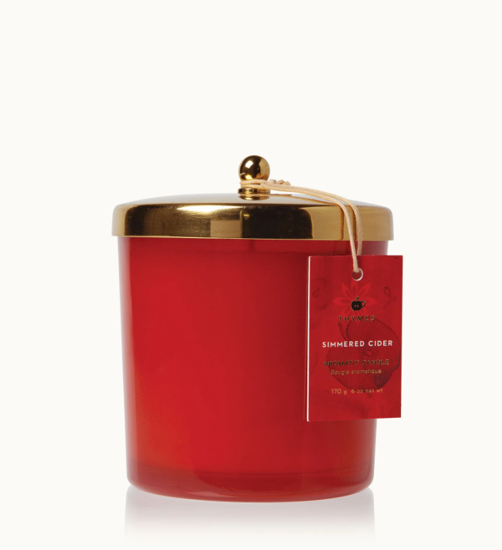 Thymes Simmered Cider Harvest Red Poured Candle
