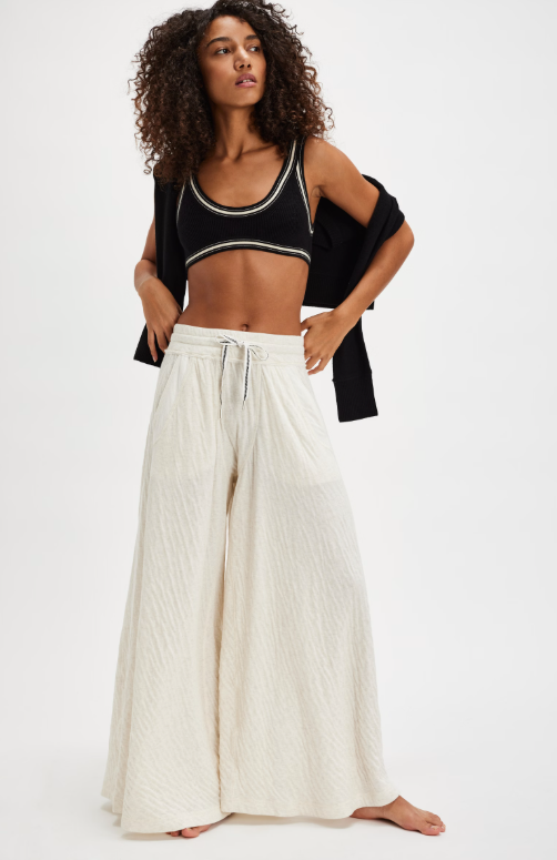 Free People Wait A Minute Wide Leg Lounge Pants
