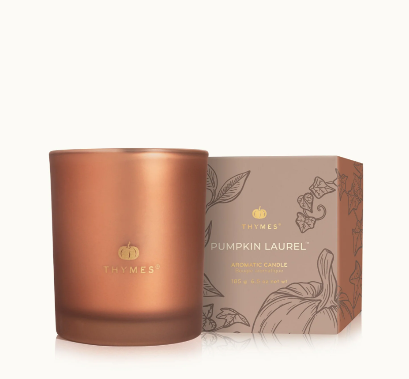 Thymes Pumpkin Laurel Candle with Box