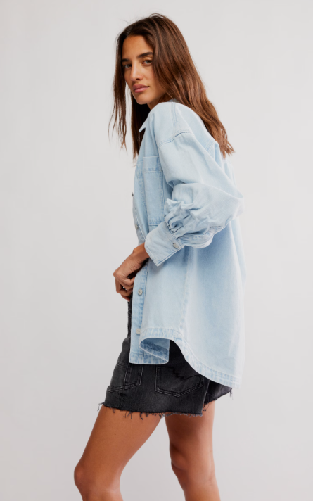 Free People Ashley Denim Shirt