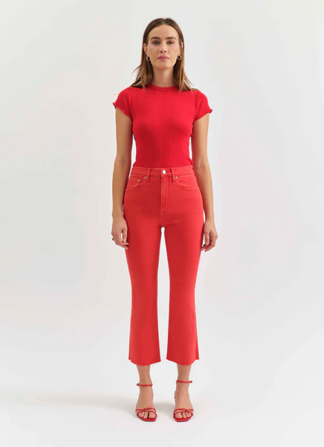 Daze Shy Girl High Rise Crop Flare