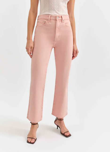 Daze Soho High Rise Ankle Flare - Rosewater
