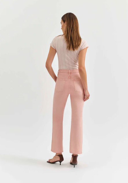 Daze Soho High Rise Ankle Flare - Rosewater
